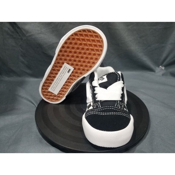 Vans Toddler Shoes Black & White Checkered Lace Old Skool Sneakers Size 6 - Picture 7 of 10